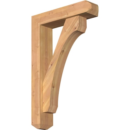 Ekena Millwork Legacy Craftsman Smooth Bracket w/ Offset Brace, Western Red Cedar, 5 1/2"W x 22"D x 34"H BKT0604X22X34LEC04SWR